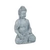 Relaxdays Buddha Figur In Hellgrau - (H)30 Cm