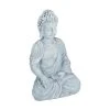 Relaxdays Buddha Figur In Hellgrau - (H)40 Cm