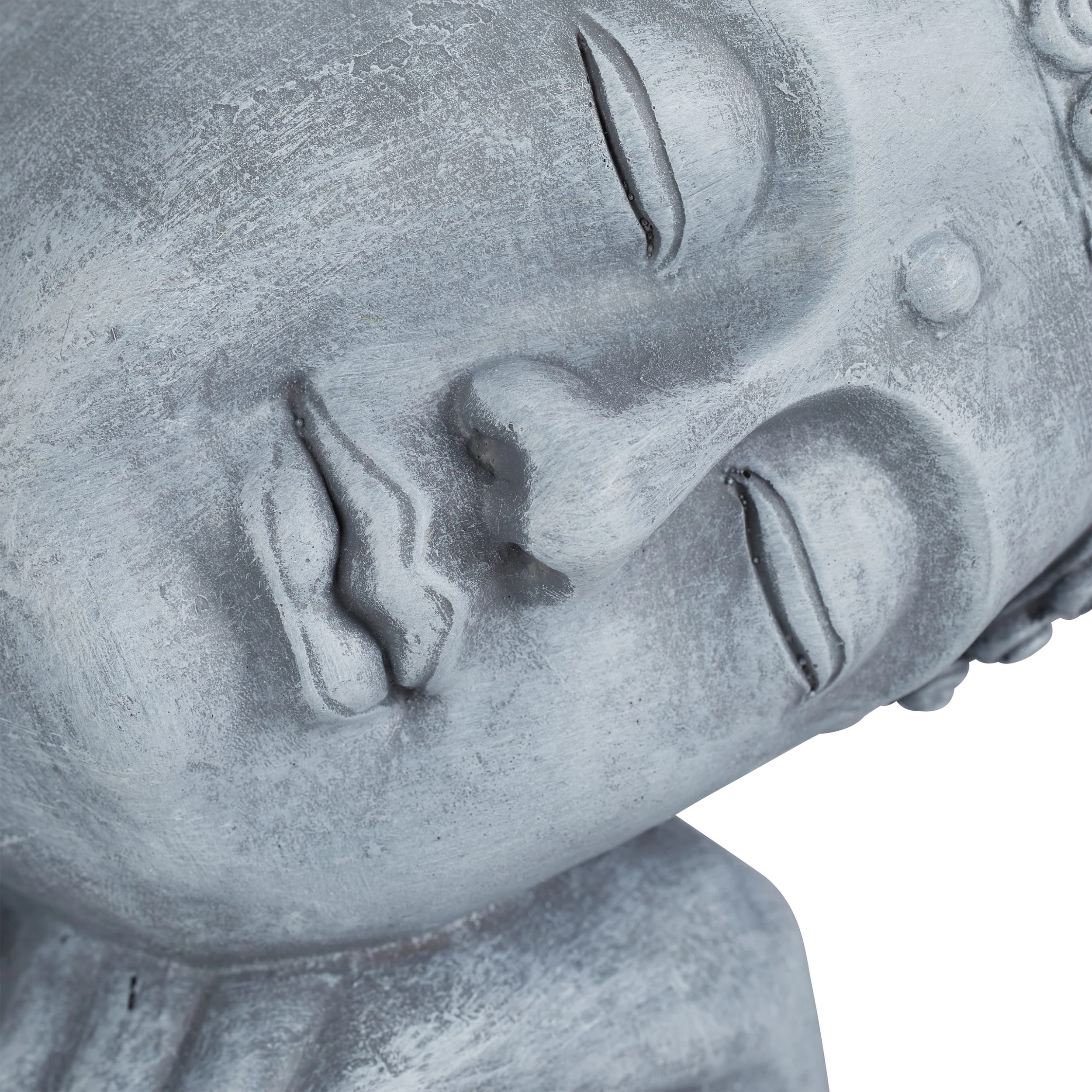 Relaxdays Buddha Figur In Hellgrau - (H)60 Cm – Bild 7