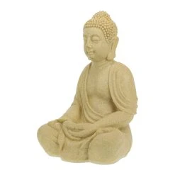 Relaxdays Buddha Figur In Sandfarben - (H)70 Cm