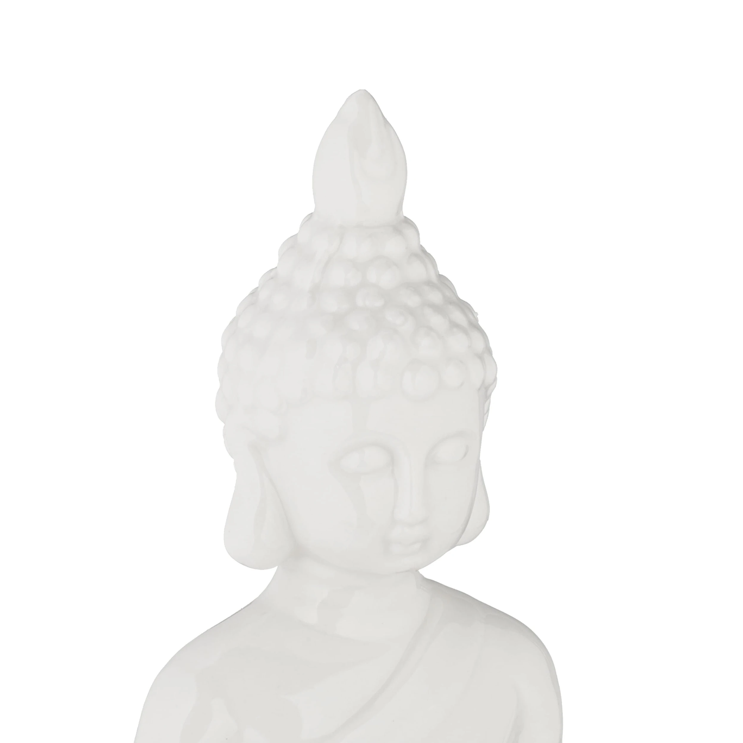 Relaxdays Buddha-Figur In Weiß - (H)17 Cm – Bild 6