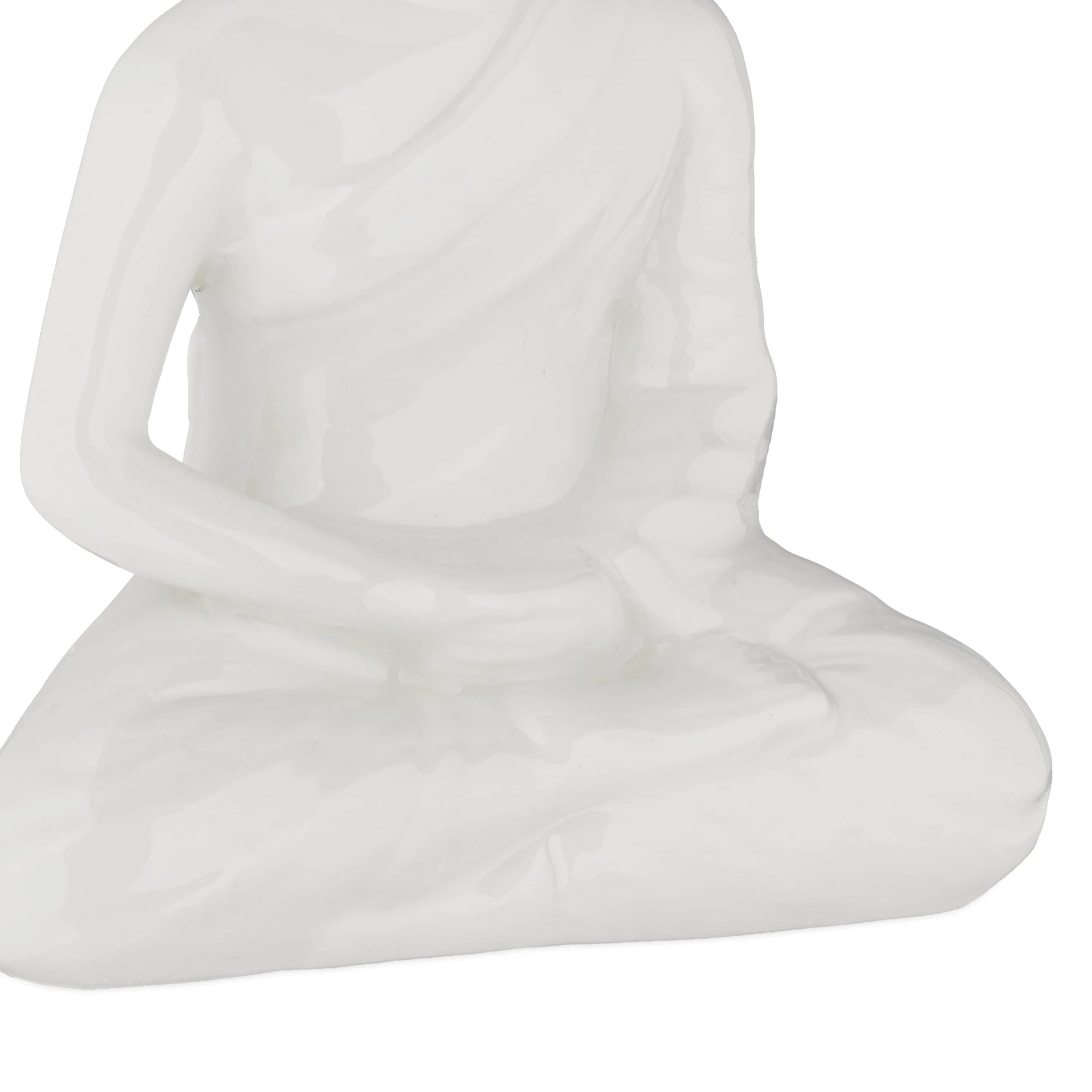 Relaxdays Buddha-Figur In Weiß - (H)17 Cm – Bild 7