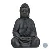 Relaxdays Buddha Figur In Weiß - (H)50 Cm