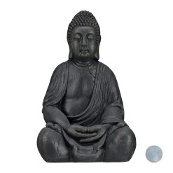 Relaxdays Buddha Figur In Weiß - (H)50 Cm