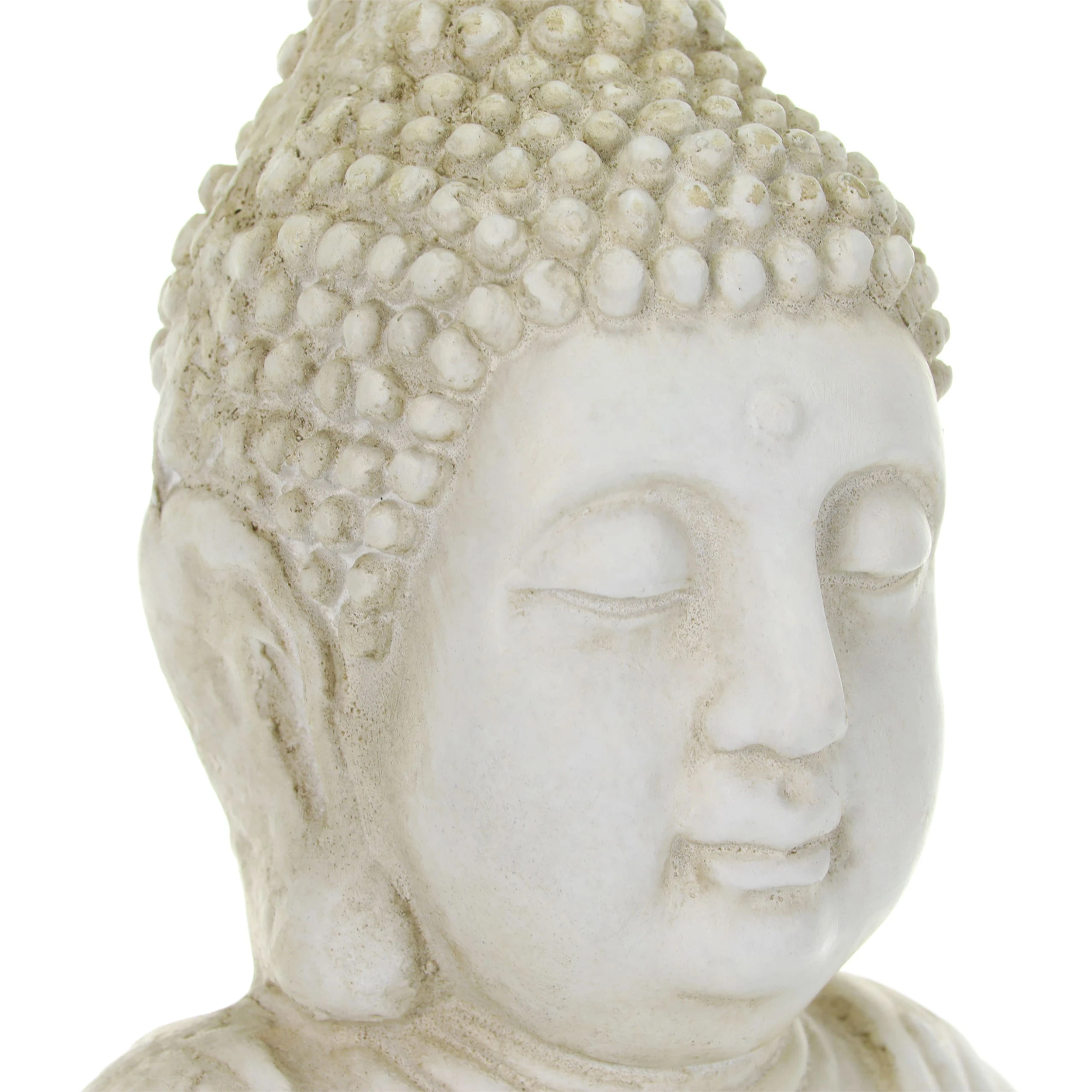 Relaxdays Buddhafigur In Creme - (B)33 X (H) 50 X (T)26 Cm – Bild 7