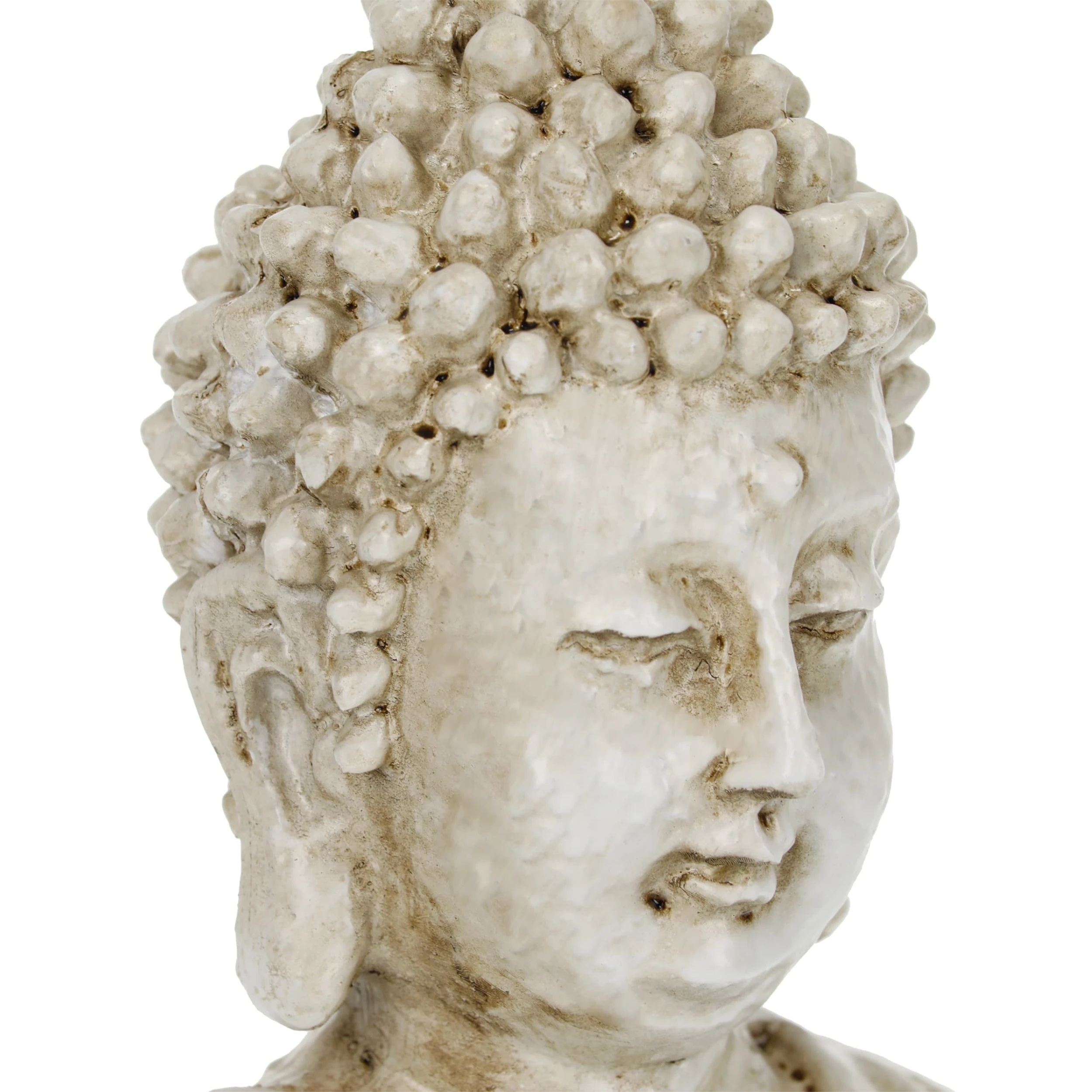 Relaxdays Buddhafigur In Weiß - (B)18,5 X (H)30 X (T)12 Cm – Bild 7