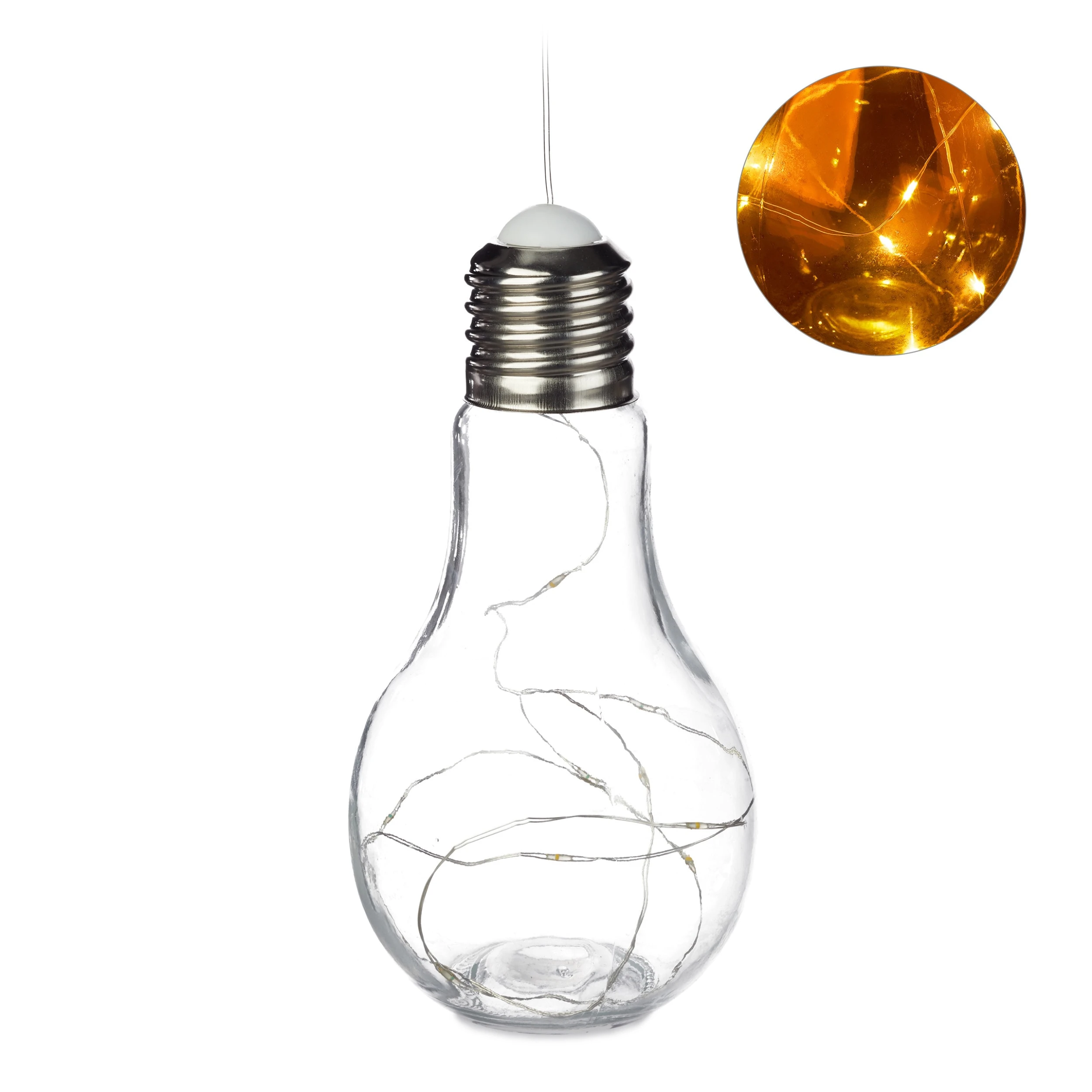Relaxdays Deko Glühbirne In Transparent – Bild 3