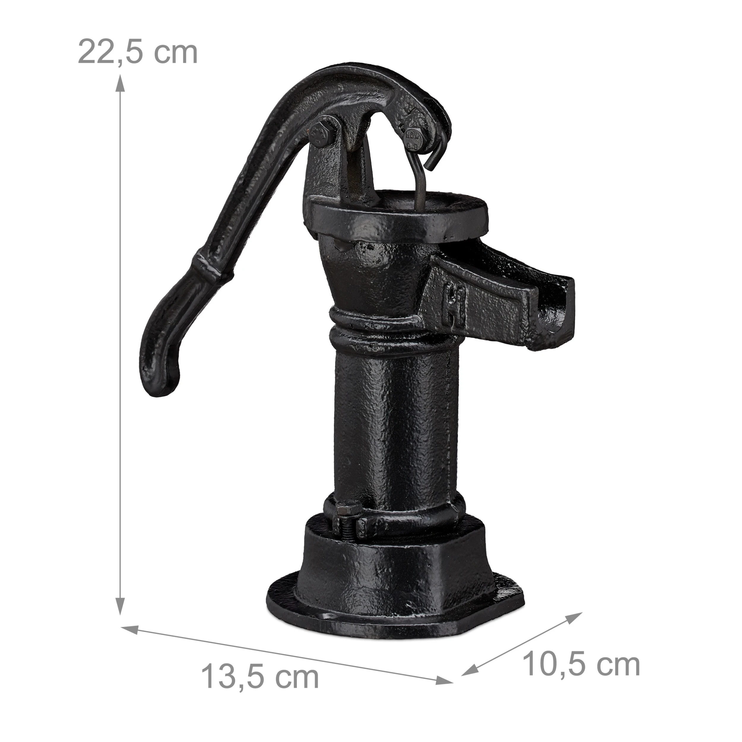 Relaxdays Deko Pumpe In Schwarz – Bild 4