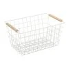 Relaxdays Drahtkorb In Weiß - (B)31x (H)16 X (T)21 Cm