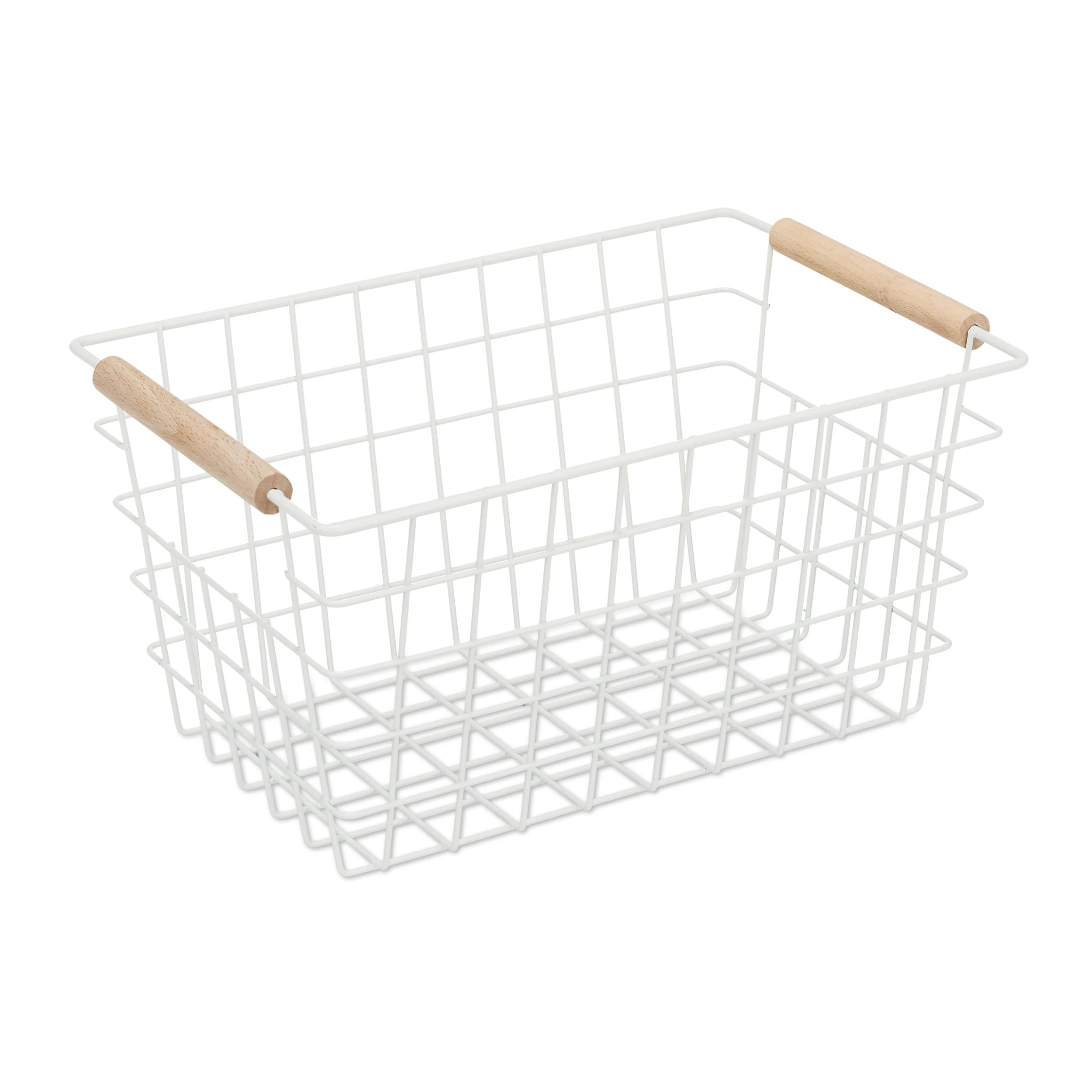 Relaxdays Drahtkorb In Weiß - (B)31x (H)16 X (T)21 Cm