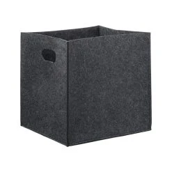 Relaxdays Filzkorb In Anthrazit - (B)30 X (H)30 X (T)30 Cm