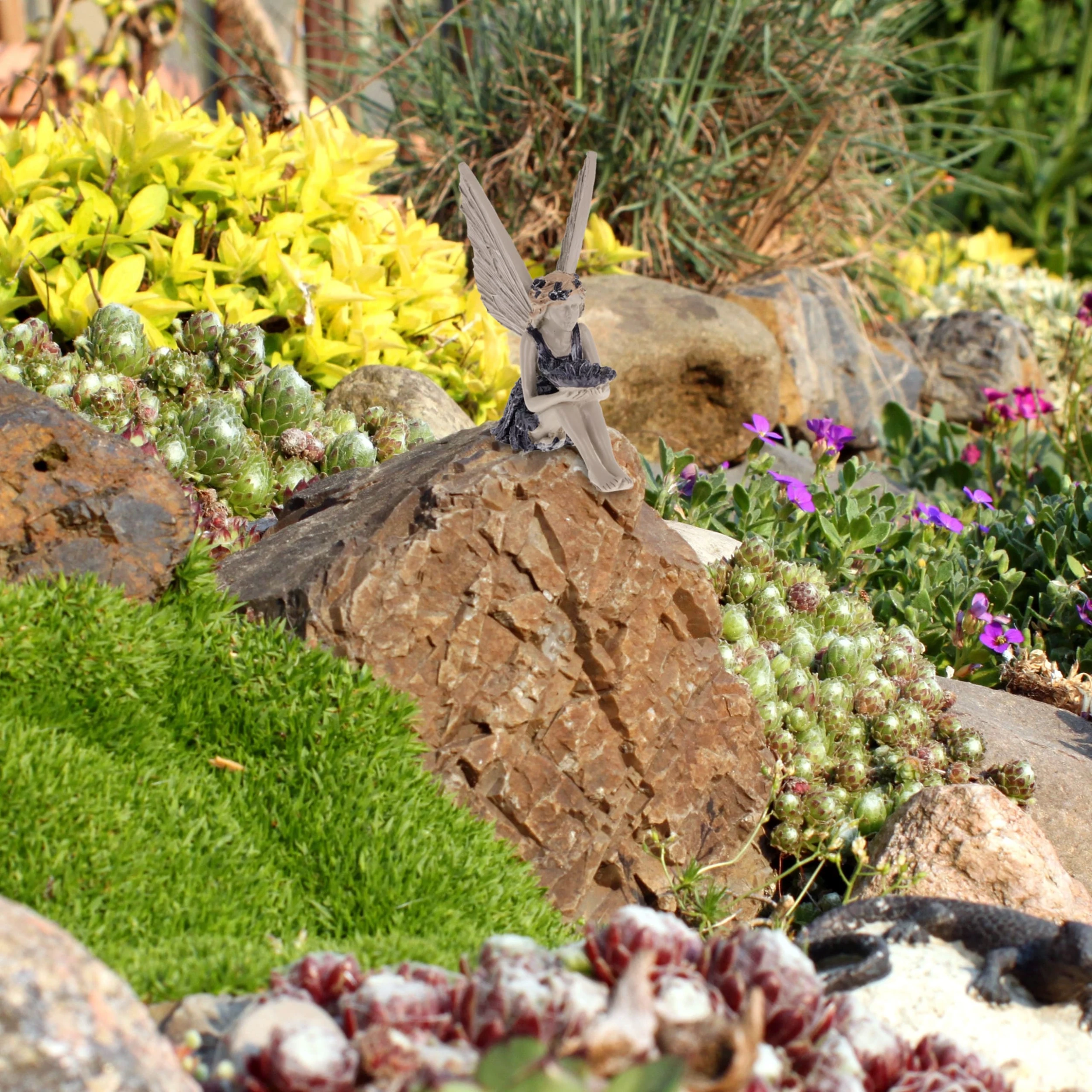 Relaxdays Garten Fee In Blau/ Beige – Bild 2