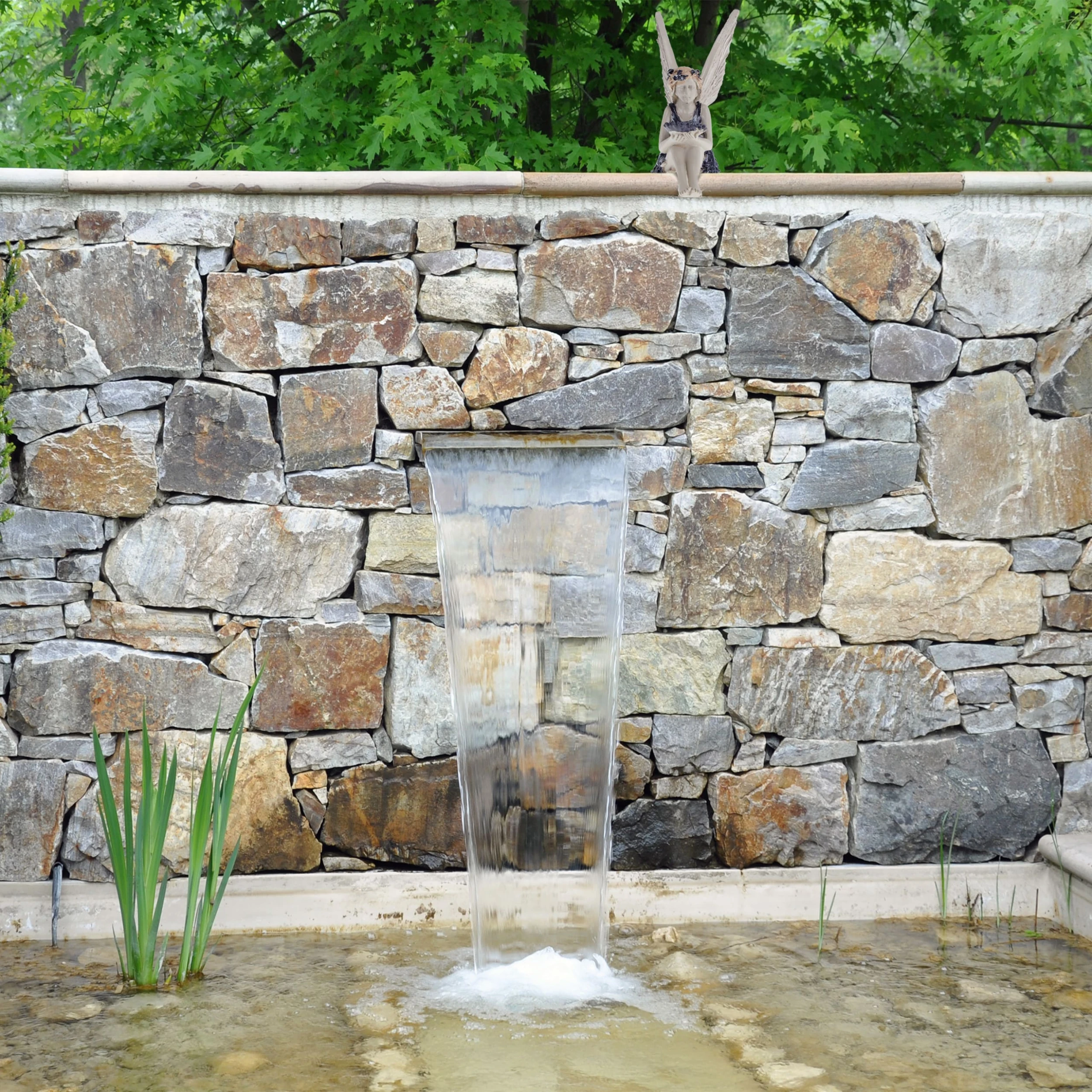 Relaxdays Garten Fee In Blau/ Beige – Bild 5