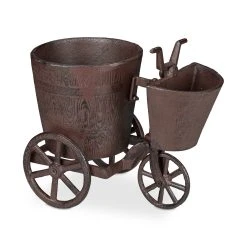 Relaxdays Gartendeko Fahrrad In Braun