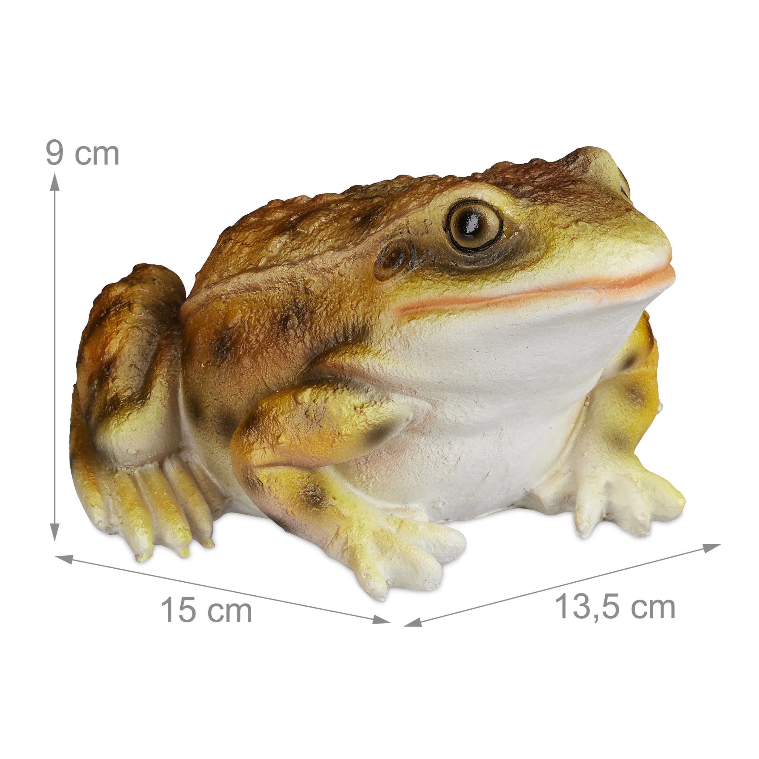 Relaxdays Gartenfigur Frosch In Gelb – Bild 4