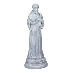 Relaxdays Gartenfigur "Heiliger" In Grau