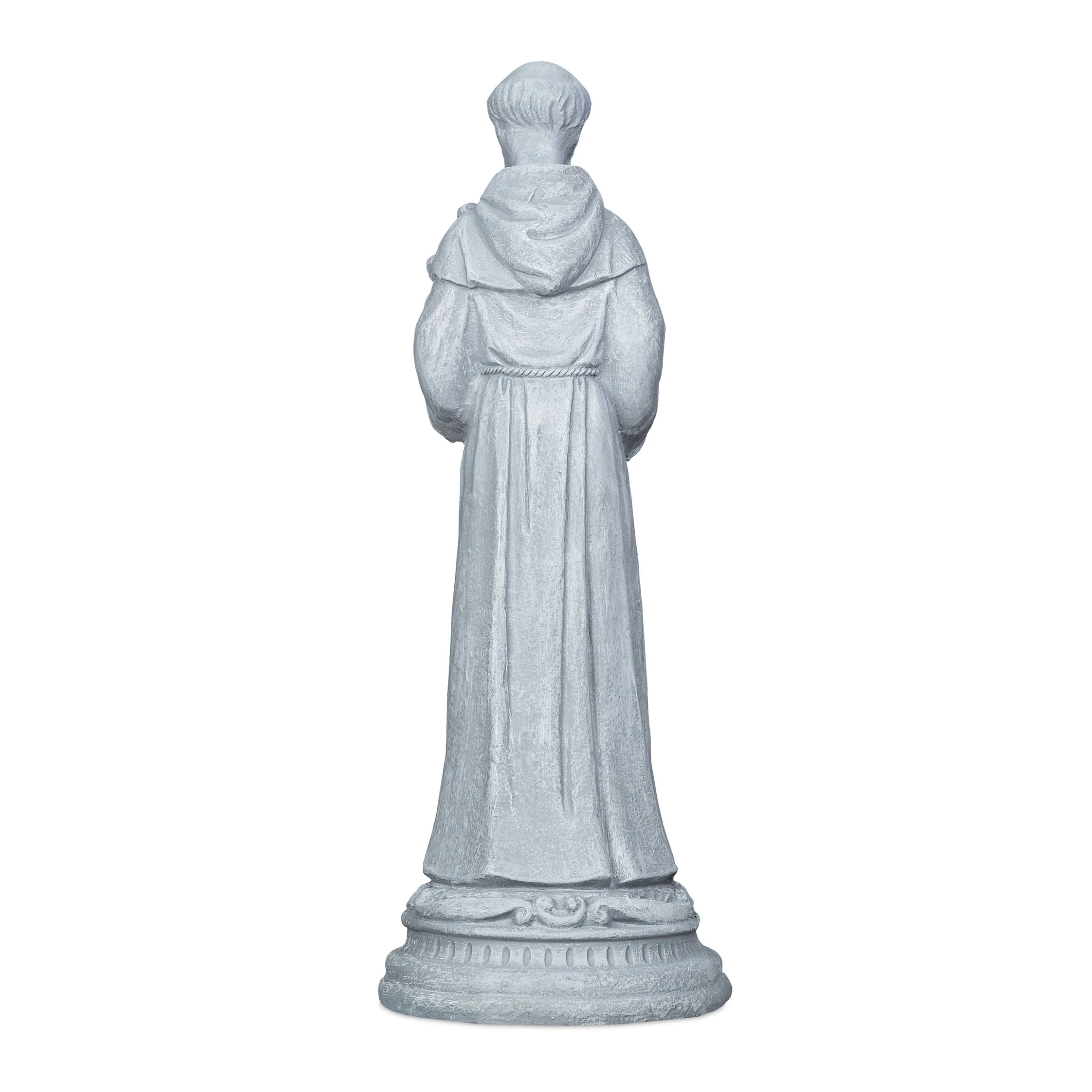 Relaxdays Gartenfigur "Heiliger" In Grau – Bild 6
