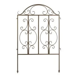 Relaxdays Gartenzaun In Bronze - (B)190,5 X (H)98 X (T)2,5 Cm