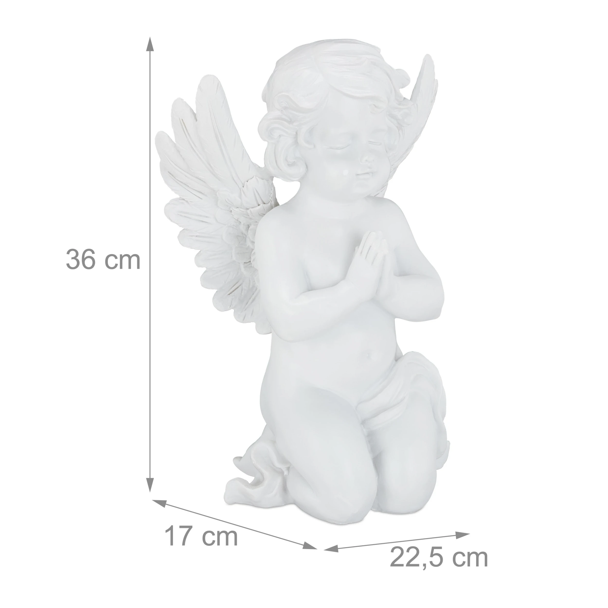 Relaxdays Grabengel In Weiß – Bild 4