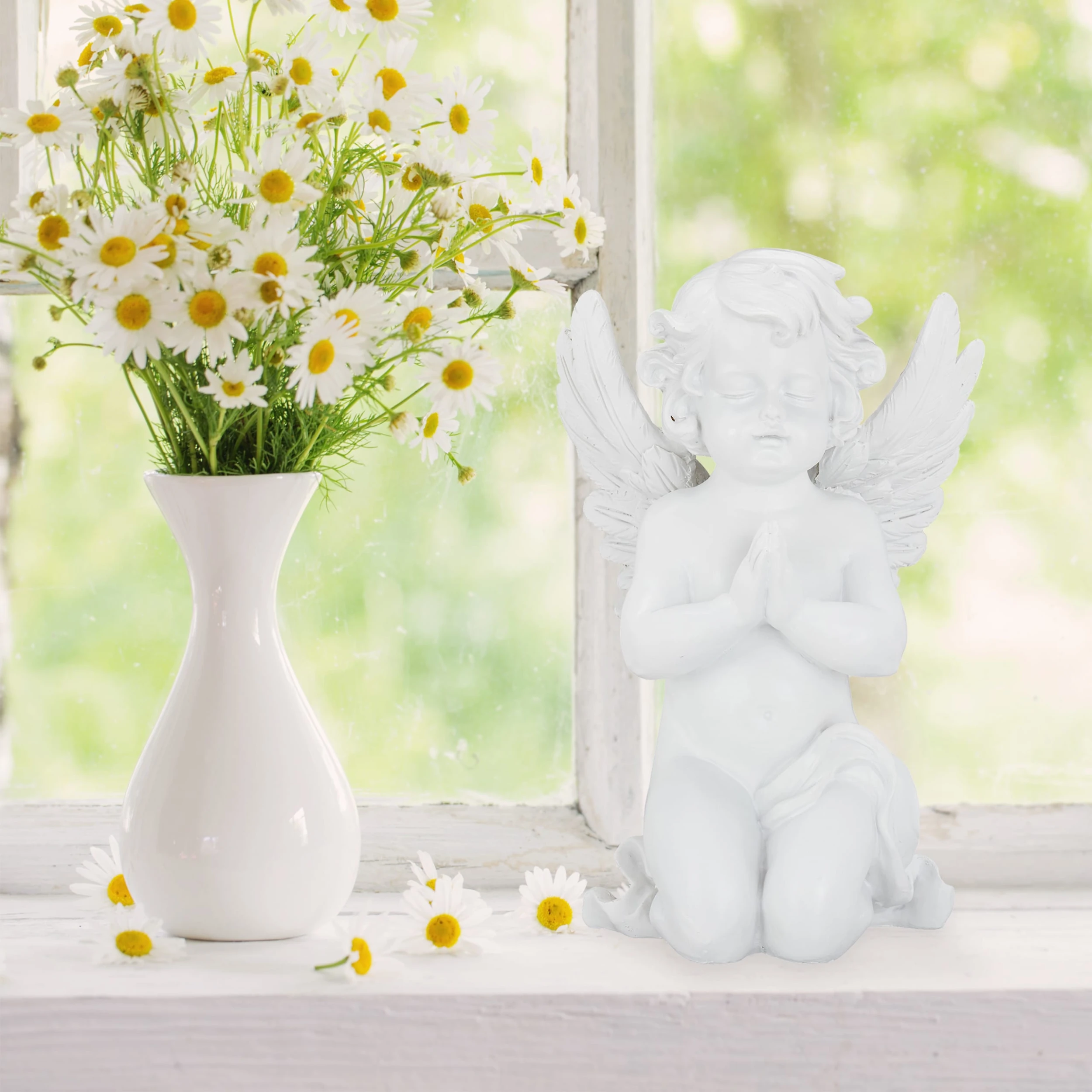 Relaxdays Grabengel In Weiß – Bild 5