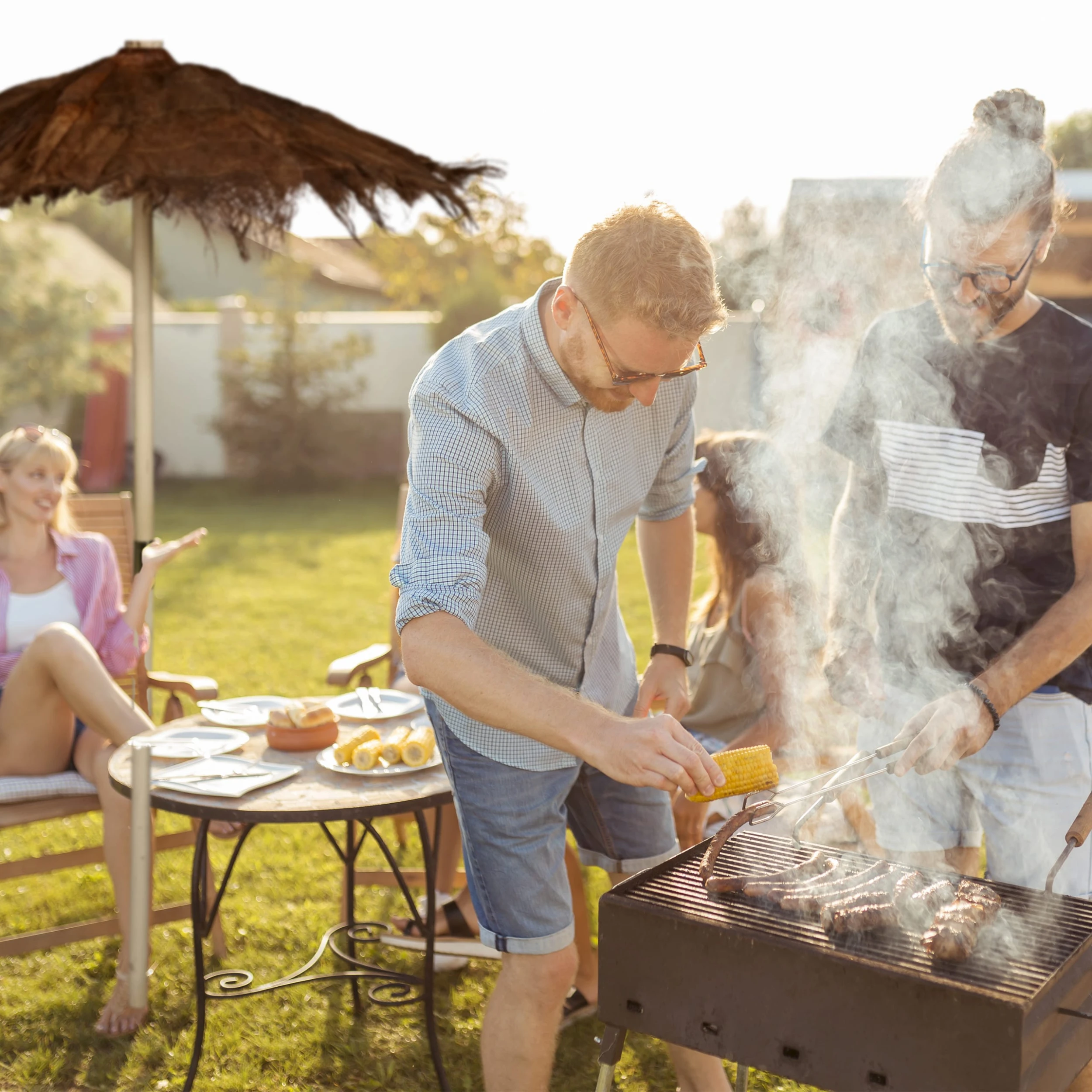 Relaxdays Hawaii Sonnenschirm In Braun/ Natur - (H)250 X Ø 247 Cm – Bild 3