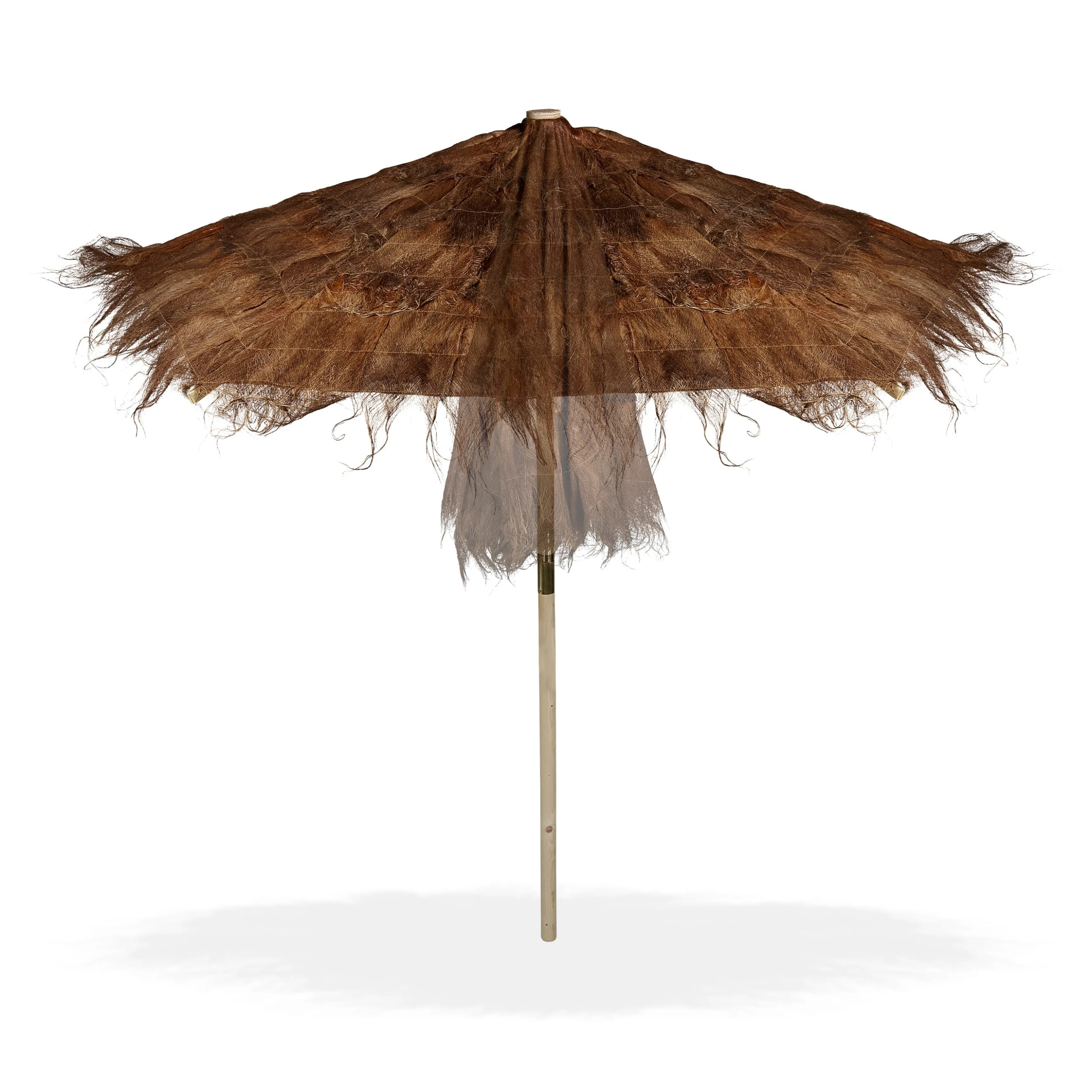 Relaxdays Hawaii Sonnenschirm In Braun/ Natur - (H)250 X Ø 247 Cm