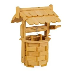 Relaxdays Holzbrunnen In Natur - (B)40 X (H)52 X (T)33 Cm