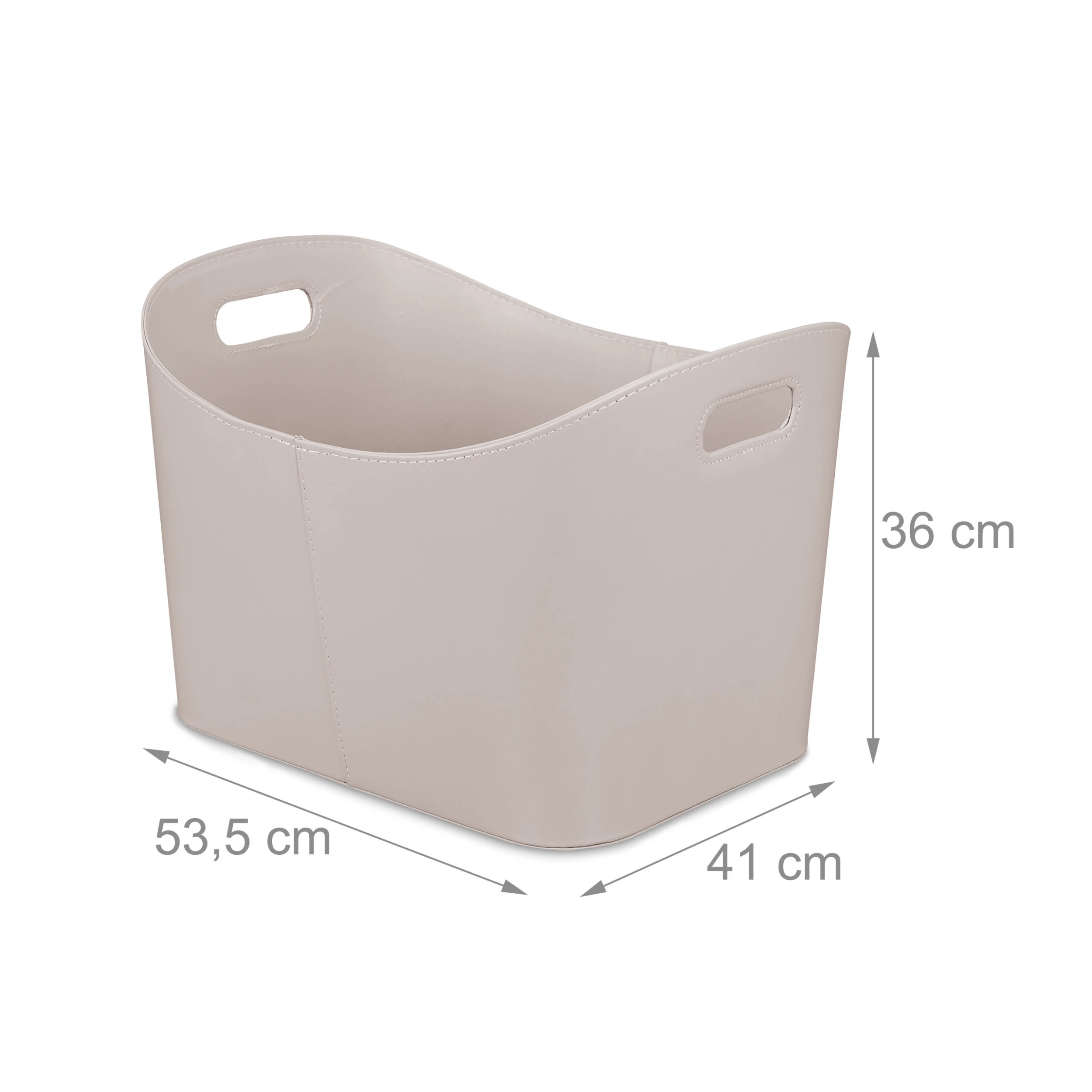 Relaxdays Holzkorb In Hellgrau - (B)53,5 X (H)36 X (T)41 Cm – Bild 4