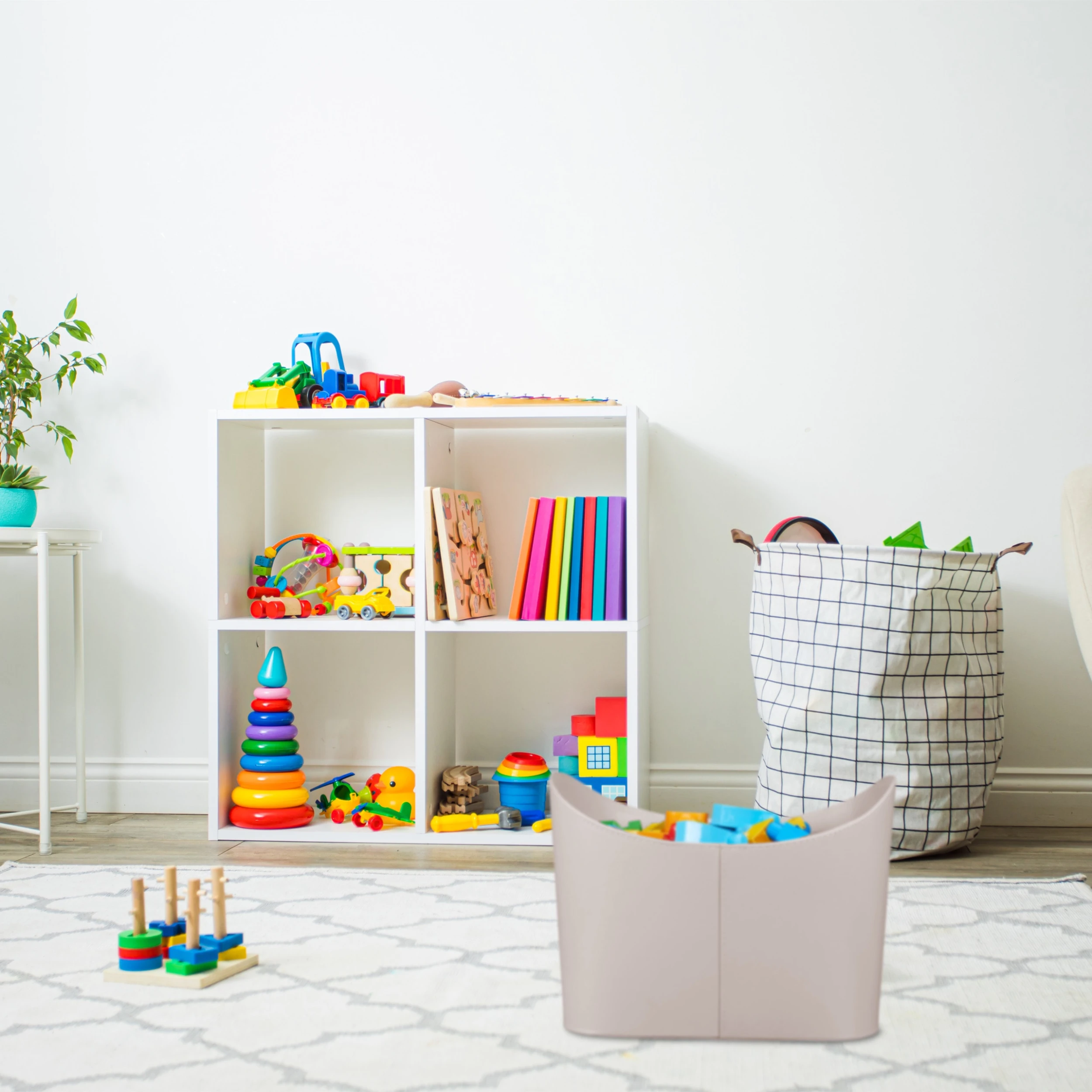 Relaxdays Holzkorb In Hellgrau - (B)53,5 X (H)36 X (T)41 Cm – Bild 5