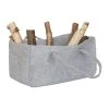 Relaxdays Kaminholztasche In Grau - (B)25 X (H)25 X (T)50 Cm