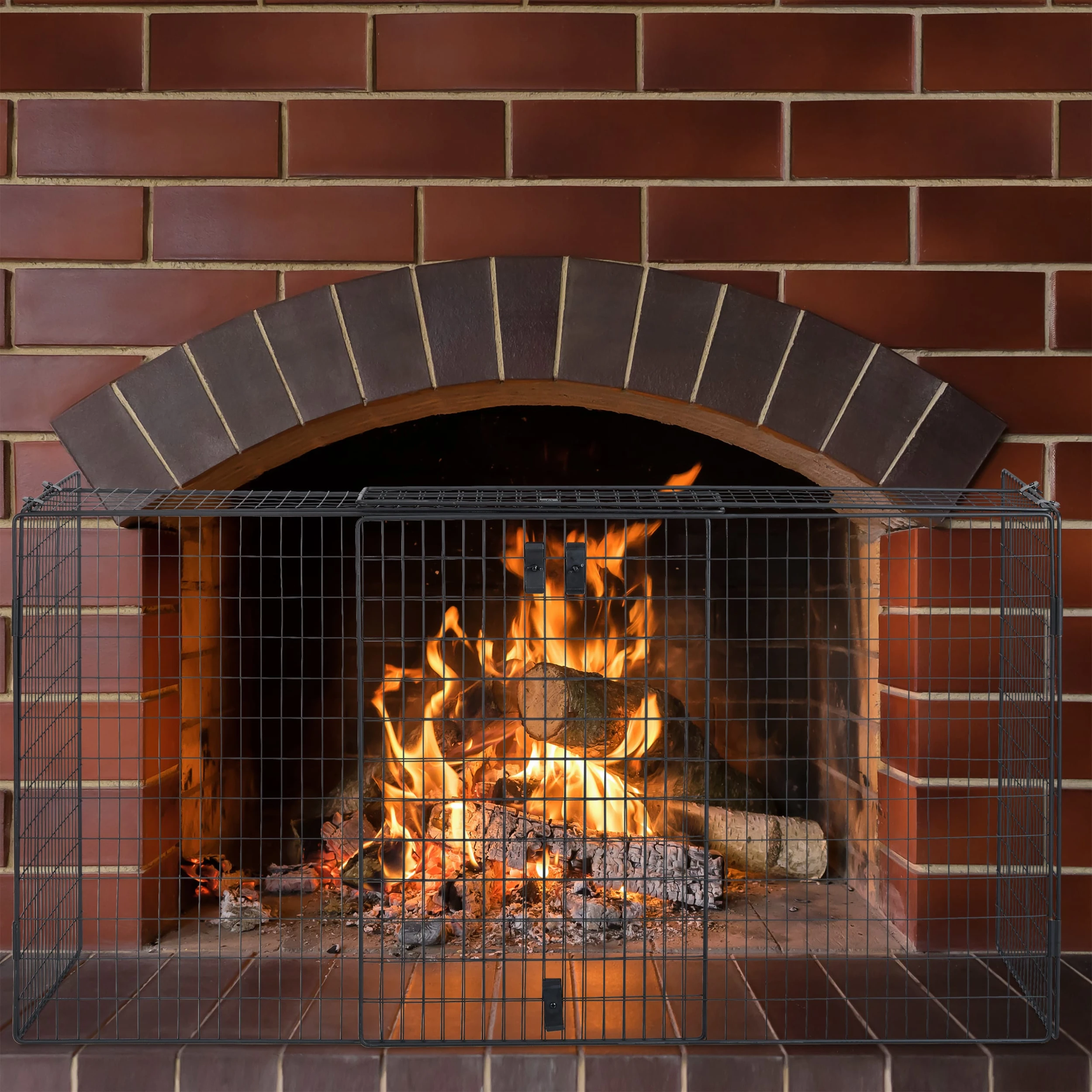 Relaxdays Kaminschutzgitter In Schwarz - (B)160 Cm – Bild 2