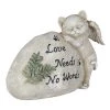 Relaxdays Katzen-Grabschmuck In Creme - (B)20,5 X (H)16 X (T)9 Cm