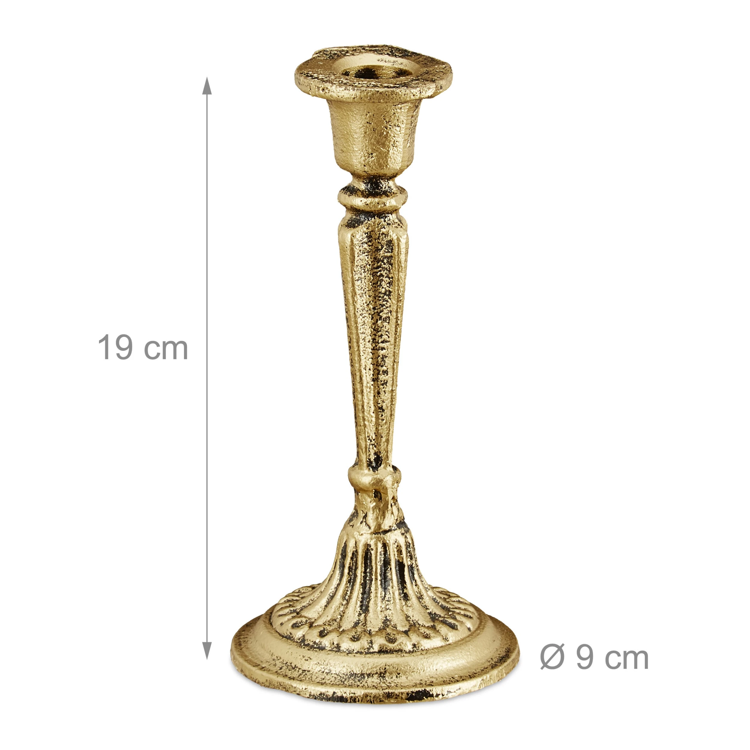 Relaxdays Kerzenständer In Gold – Bild 4