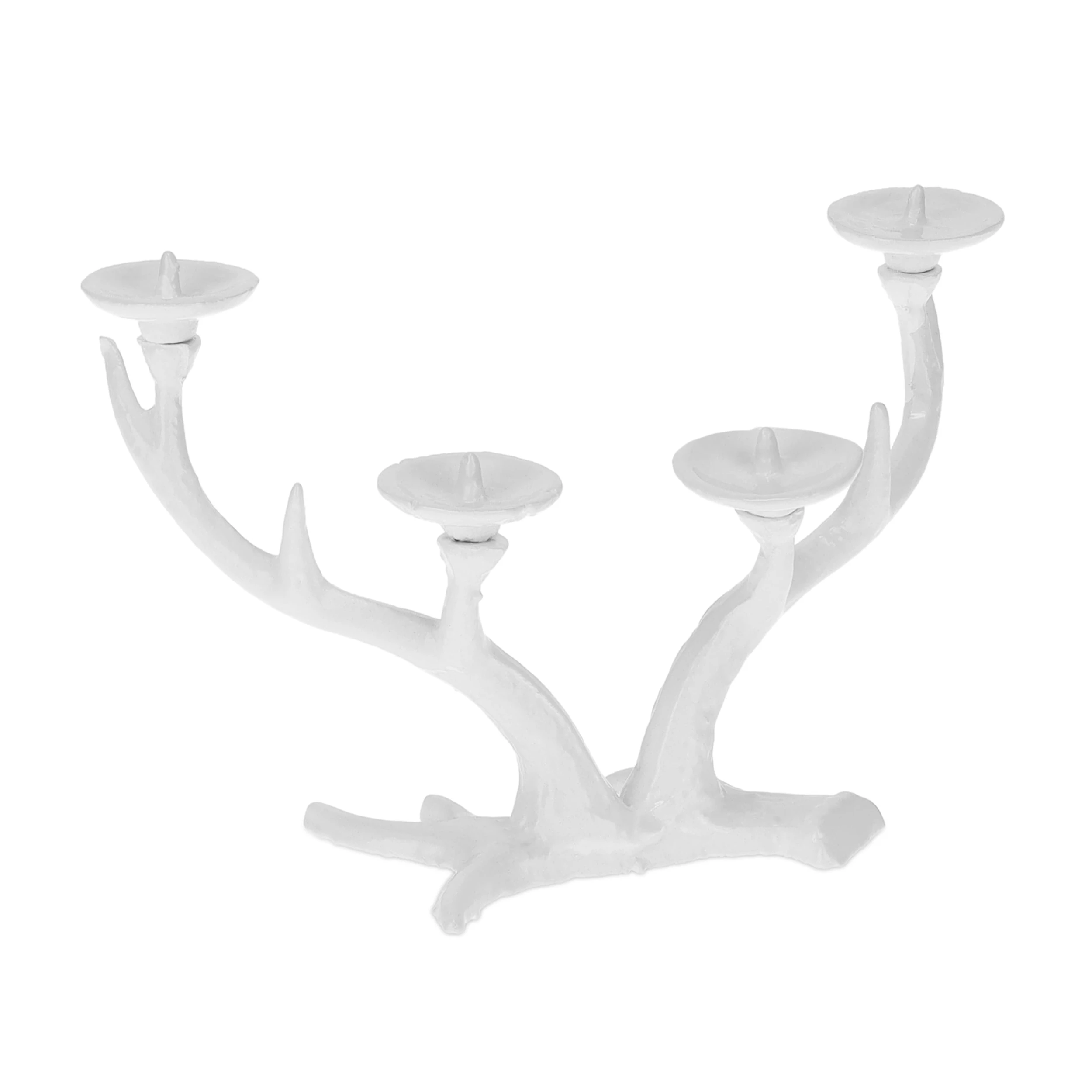 Relaxdays Kerzenständer In Weiß - (B)22 X (H)13 Cm X (T)10,5 Cm