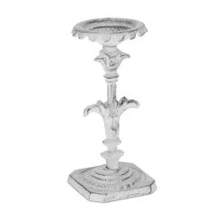 Relaxdays Kerzenständer In Weiß - (B)8,5 X (H)19 X (T)8,5 Cm