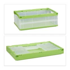 Relaxdays Klappbox In Grün - (B)59 X (H)21,5 X (T)39,5 Cm