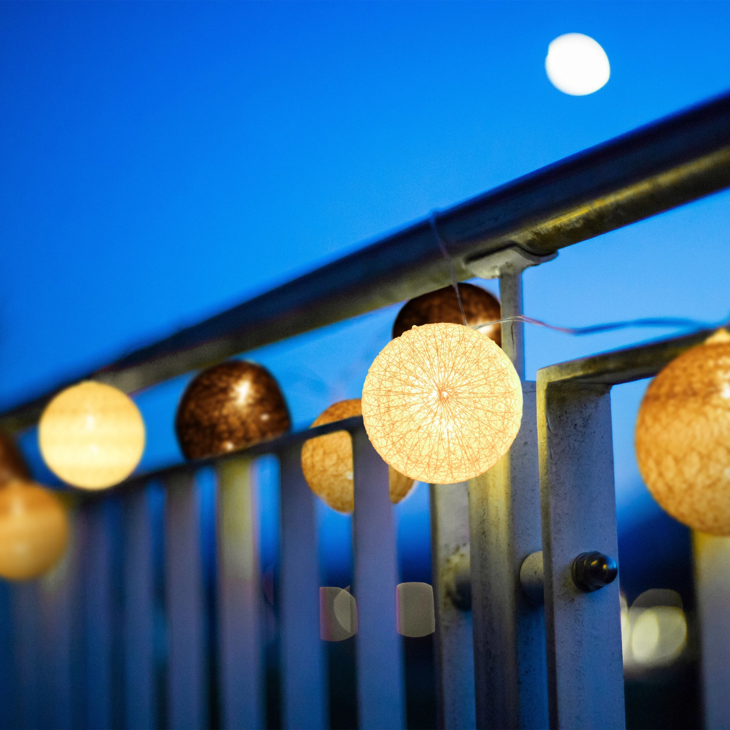 Relaxdays LED Lichterkette In Weiß/Grau/Schwarz (L)160 Cm – Bild 2