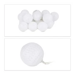 Relaxdays LED Lichterkette In Weiß (L)160 Cm