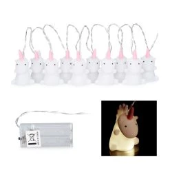 Relaxdays Lichterkette Einhorn In Weiß/Rosa - (L)160 Cm