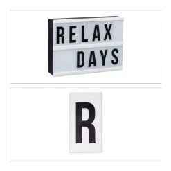 Relaxdays Lightbox In Weiß/ Schwarz - (B)21 X (H)15 X (T)4 Cm