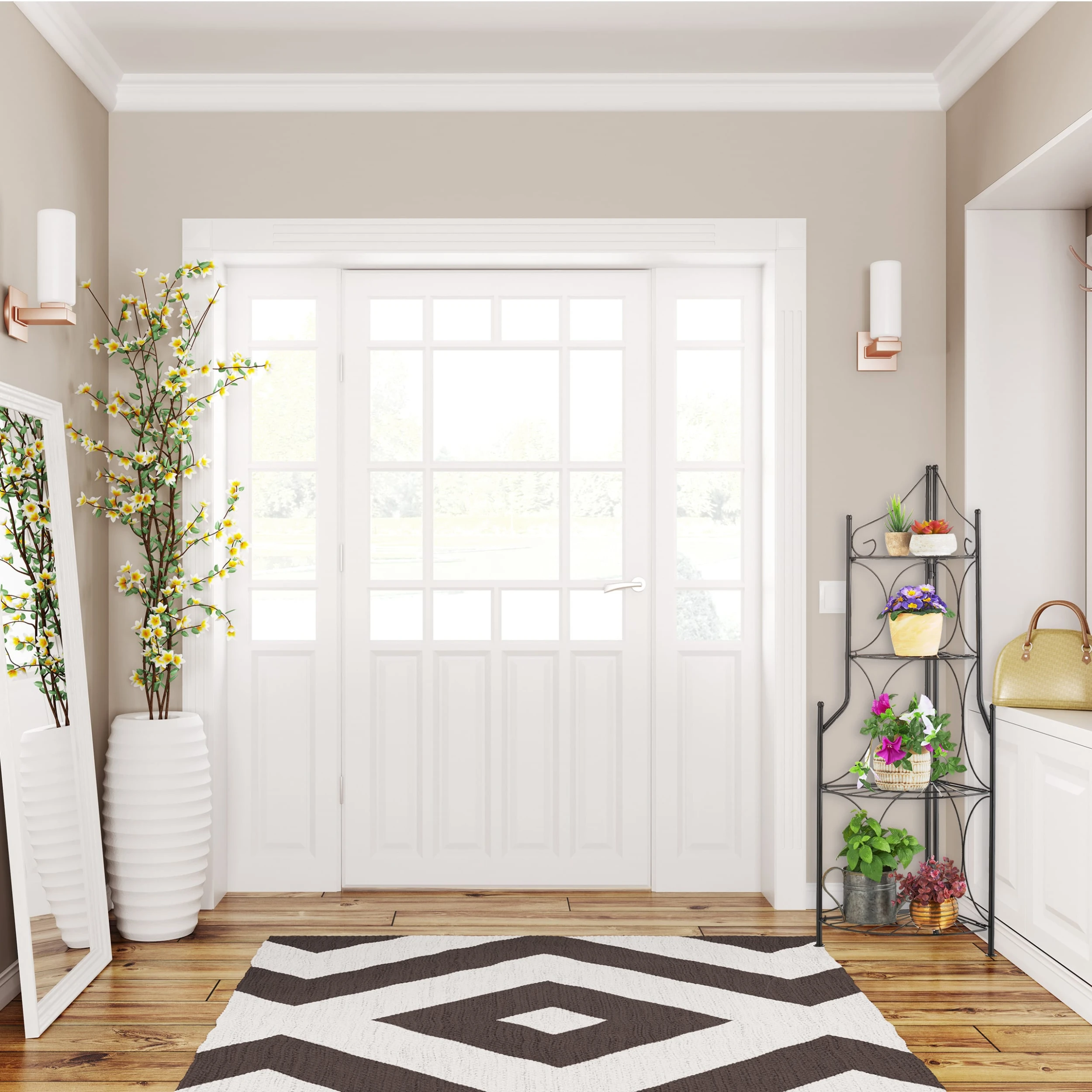 Relaxdays Pflanzenregal In Schwarz - (B)31 X (H)160 X (T)31 Cm – Bild 2