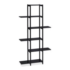 Relaxdays Pflanzenregal Schwarz - (B)78 X (H)150 X (T)24 Cm