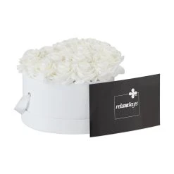 Relaxdays Rosenbox "Herz" In Weiß