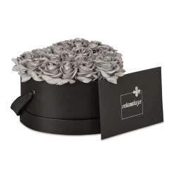 Relaxdays Rosenbox In Schwarz/ Silber