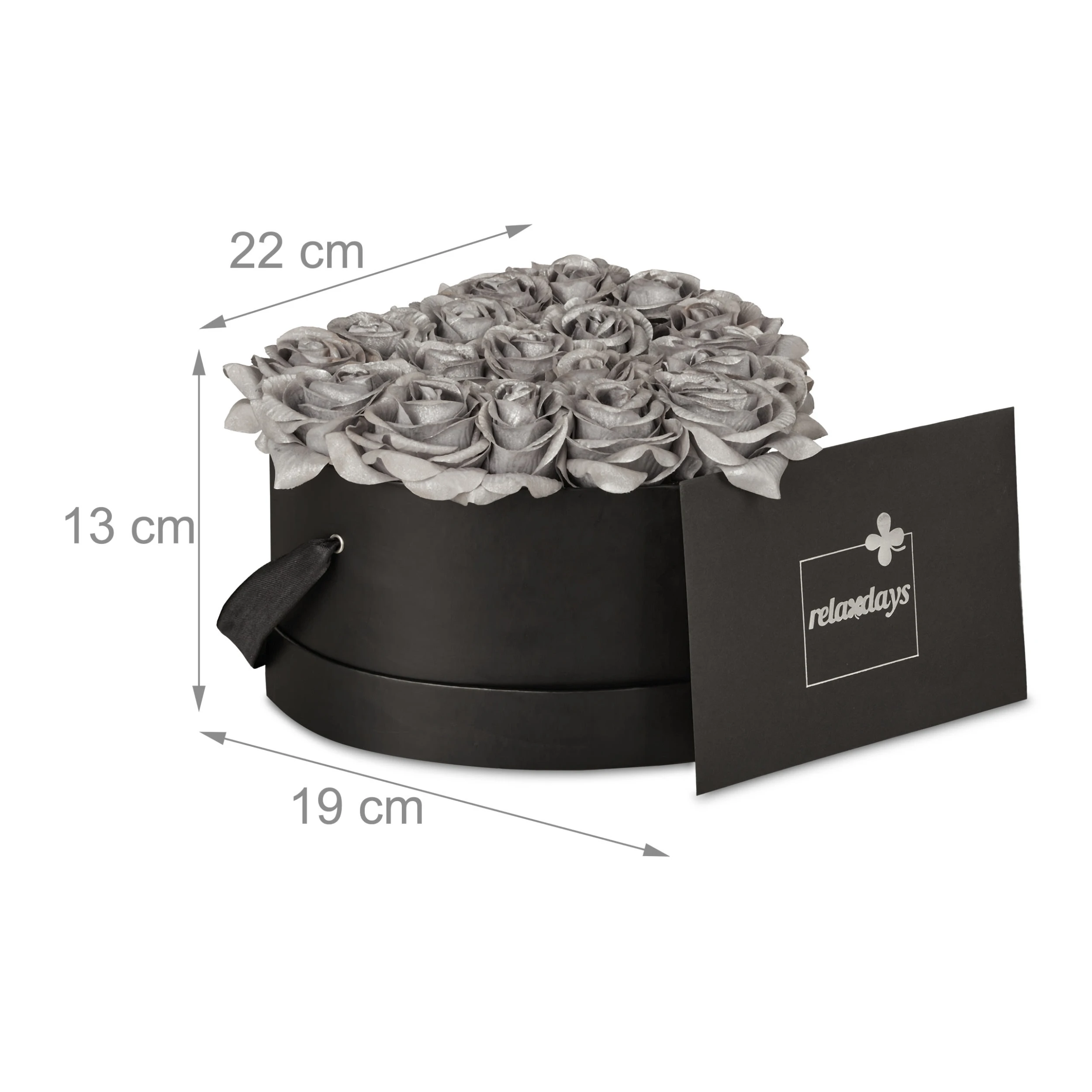 Relaxdays Rosenbox In Schwarz/ Silber – Bild 4