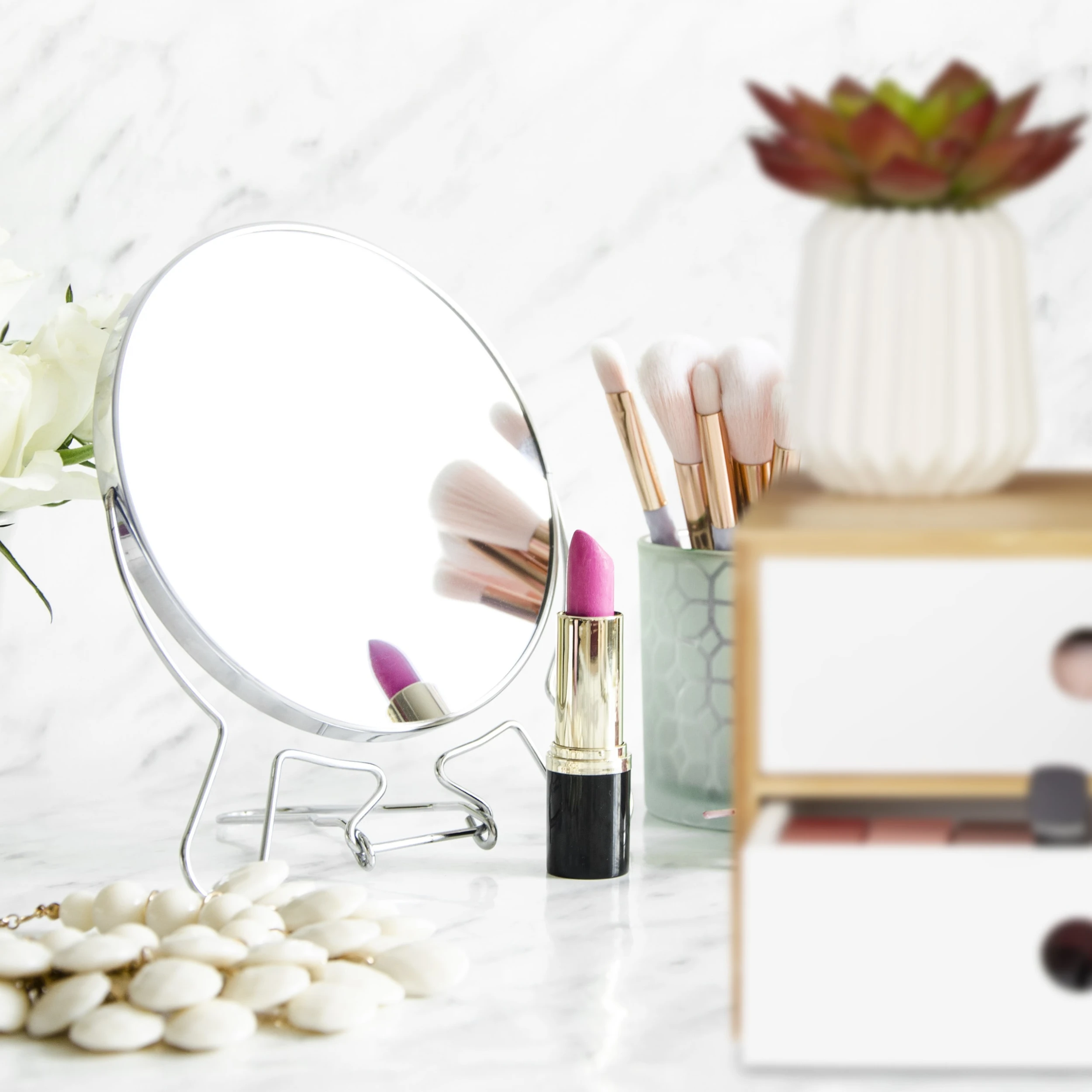 Relaxdays Schreibtisch Organizer In Weiß – Bild 3