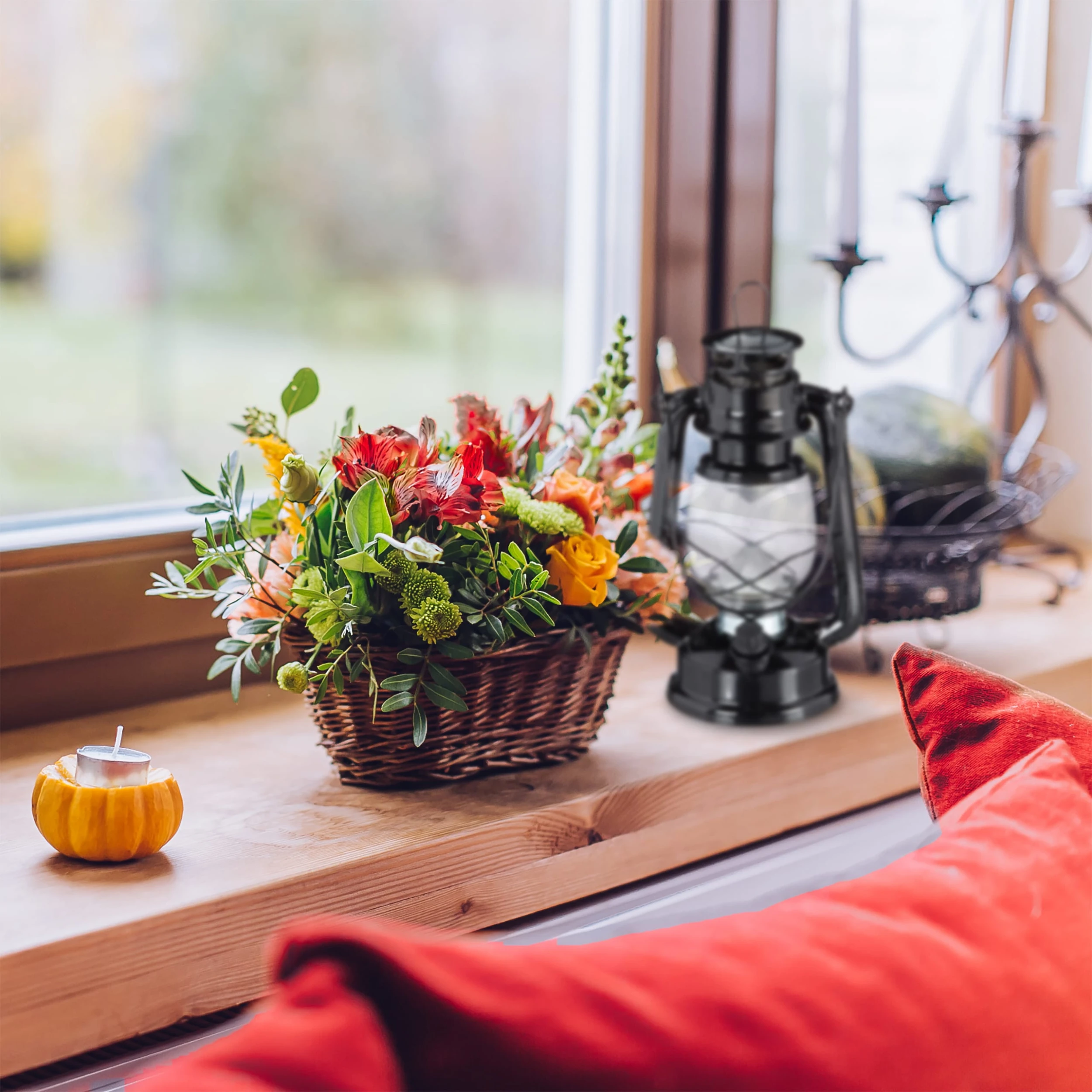 Relaxdays Sturmlaterne LED In Schwarz - (B)15 X (H)24 X (T)11,5 Cm – Bild 3