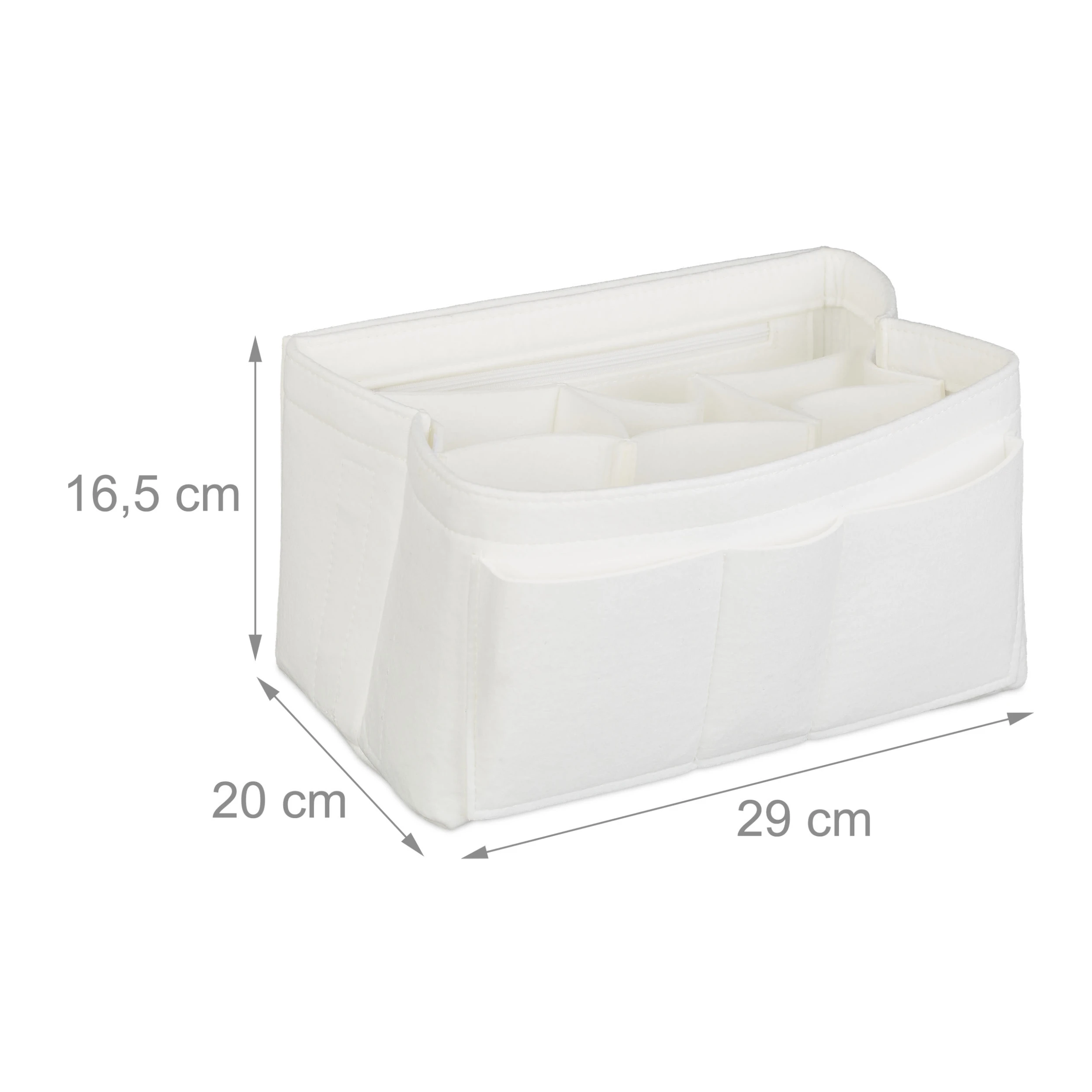 Relaxdays Taschenorganizer In Weiß - (B)29 X (H)16,5 X (T)20 Cm – Bild 4