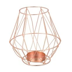 Relaxdays Teelichthalter In Kupfer - (H)14 X Ø 14 Cm
