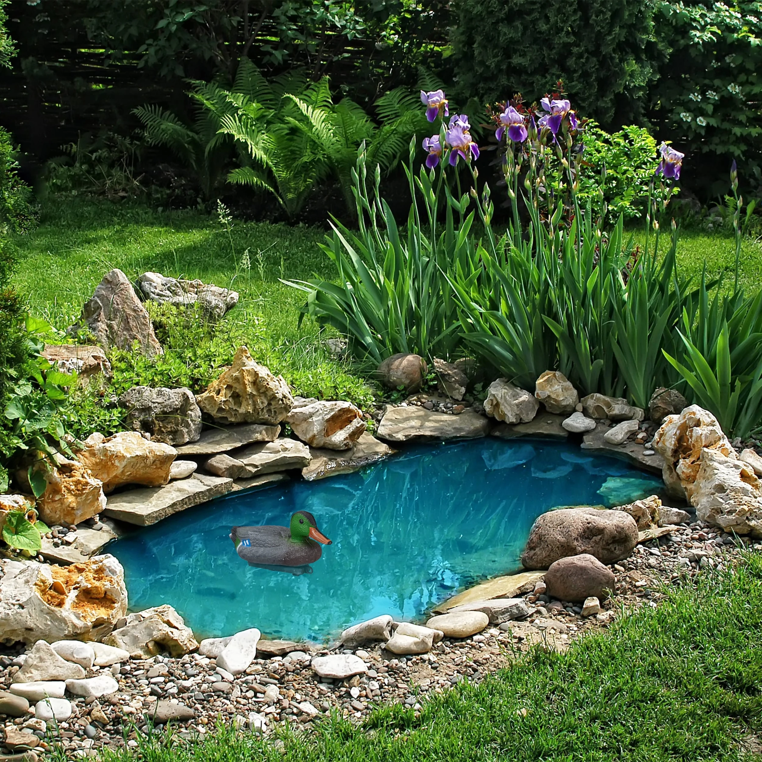 Relaxdays Teichdeo Ente In Bunt – Bild 2